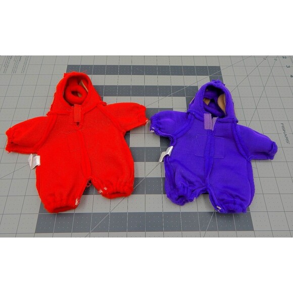 Teddy Bear Teletubbies Costumes Outfit Tinky Winky Lala 8-1/2 In Unipak Designs - Picture 3 of 4